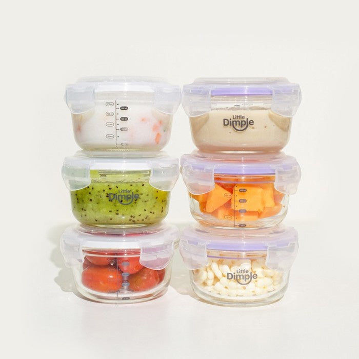 Little Dimple Baby Food Container Kontainer Mpasi 3pcs x 240ml