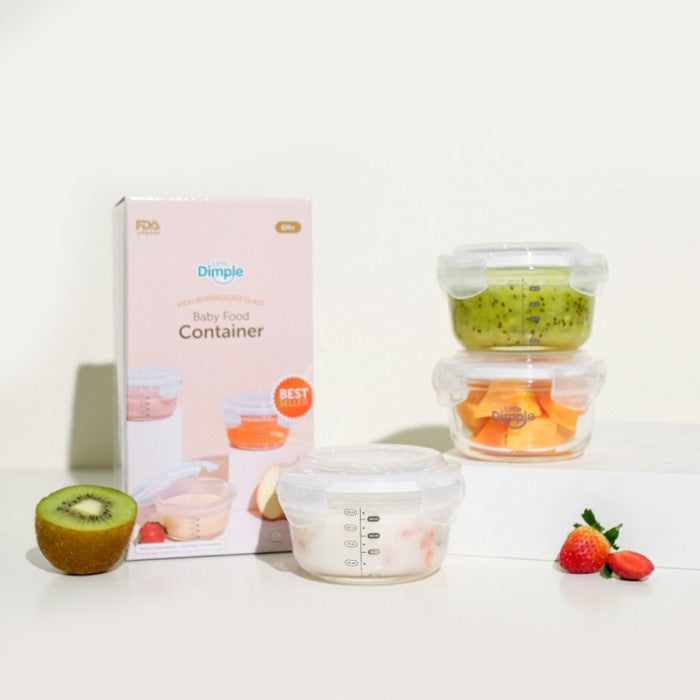 Little Dimple Baby Food Container Kontainer Mpasi 3pcs x 240ml