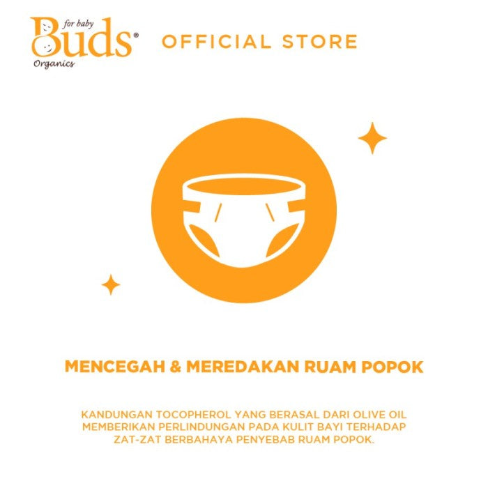 Buds Organics Baby Bum Balm - Lotion Ruam Popok Pantat Bayi & Anak