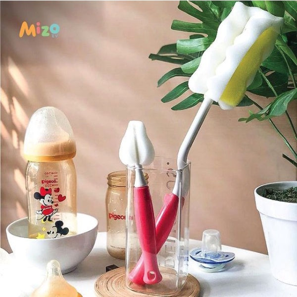 MIZO Deluxe Bottle and Nipple Sponge Brush Set X 2 Sets