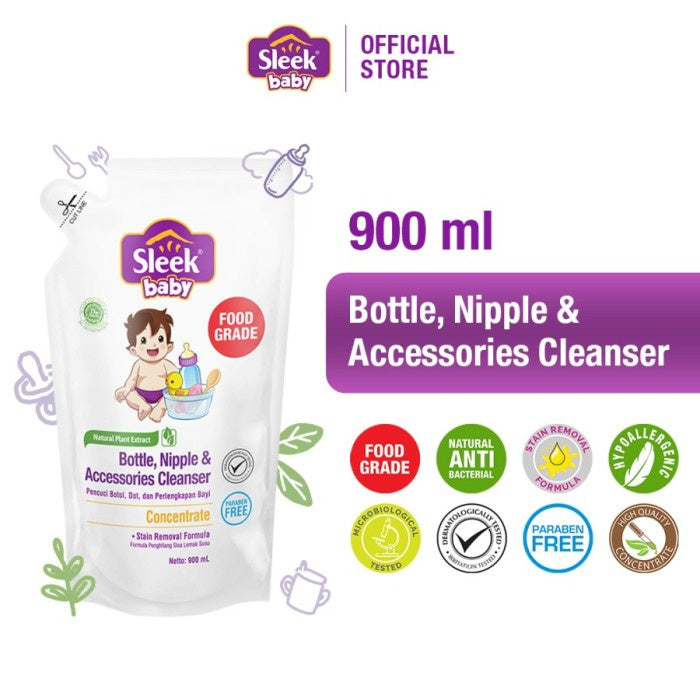 Sleek Baby Bottle Nipple & Accessories Cleanser Botol