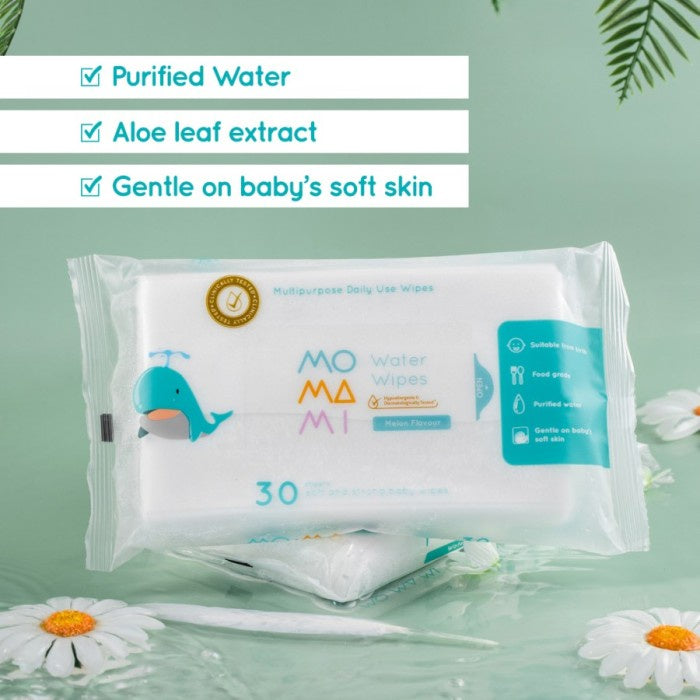 Momami Water Wipes 30 tissue basah air bayi