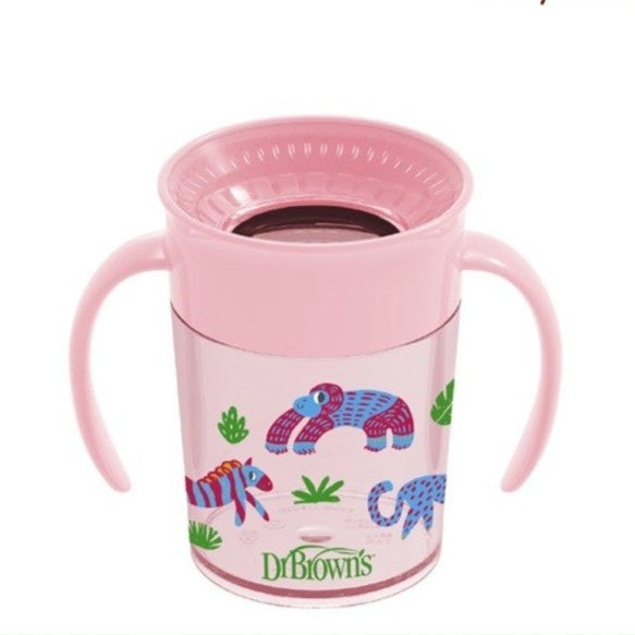 Gelas Bayi - Dr. Brown Smooth Wall Cheers 360 Cup w/ Handles 6M+ 200Ml