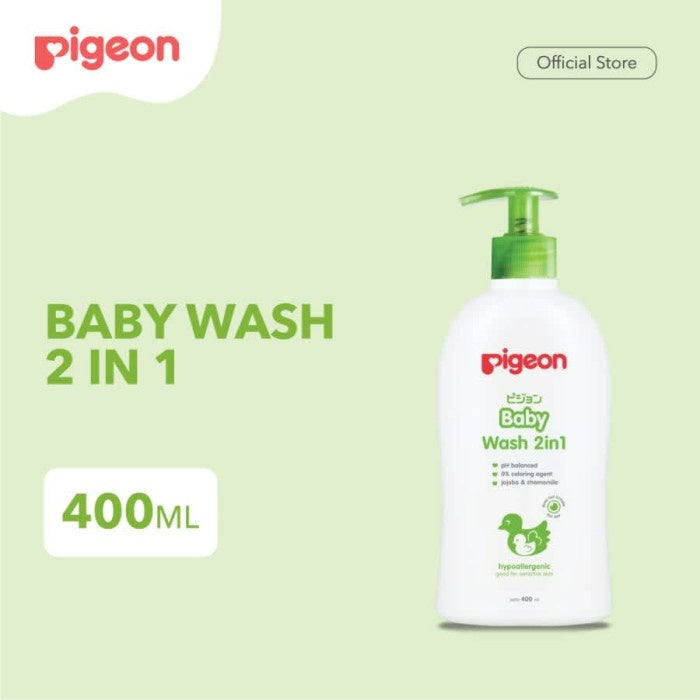 PIGEON Baby Wash Chamomile 400Ml | Shampoo & Sabun Cair Bayi