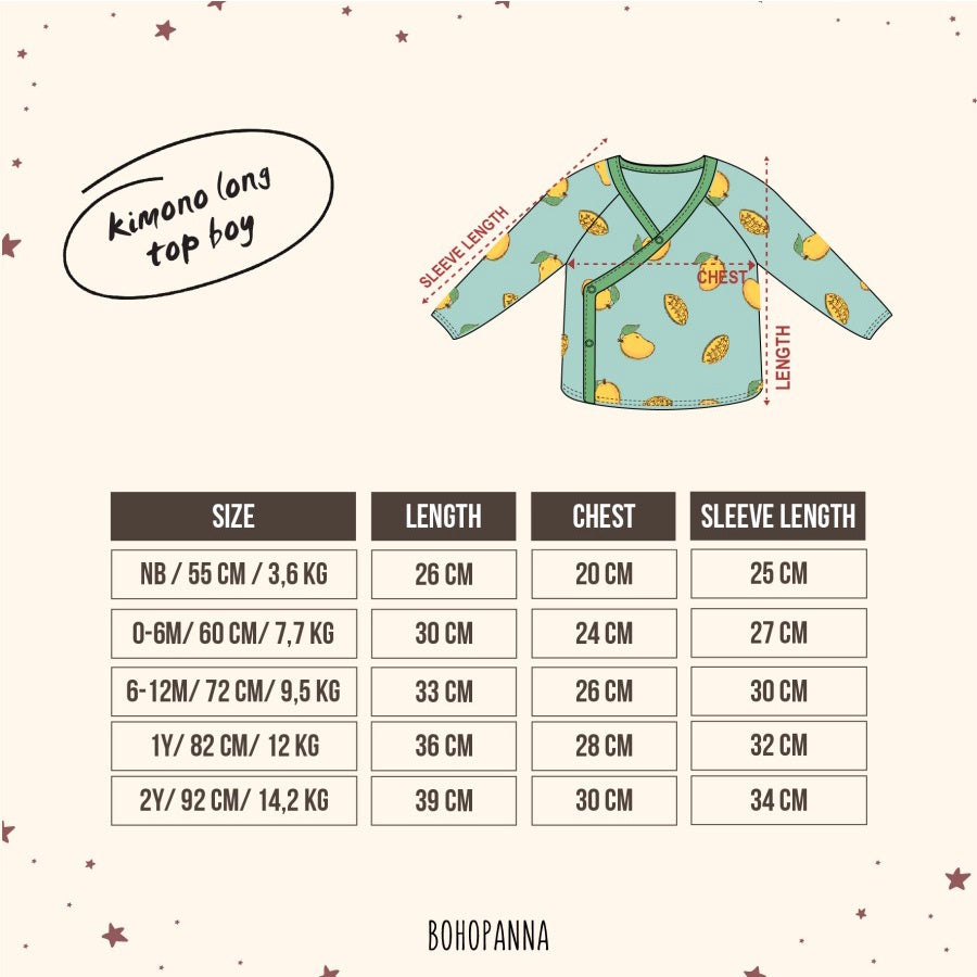 BOHOPANNA - KIMONO LONG TOP BOY - ATASAN ANAK