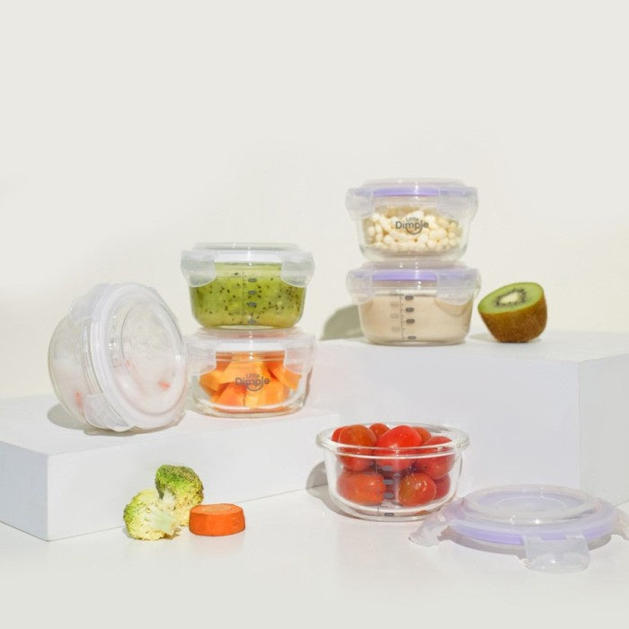 Little Dimple Baby Food Container Kontainer Mpasi 3pcs x 240ml