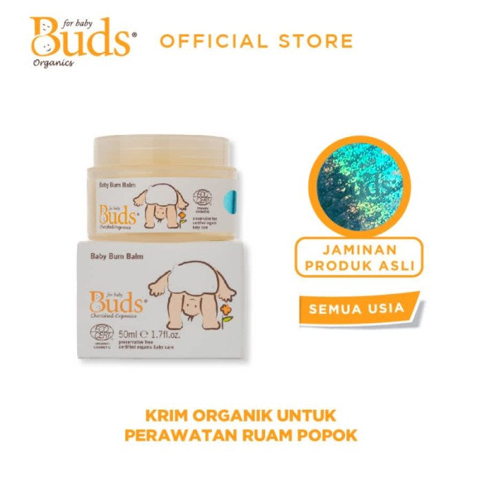 Buds Organics Baby Bum Balm - Lotion Ruam Popok Pantat Bayi & Anak