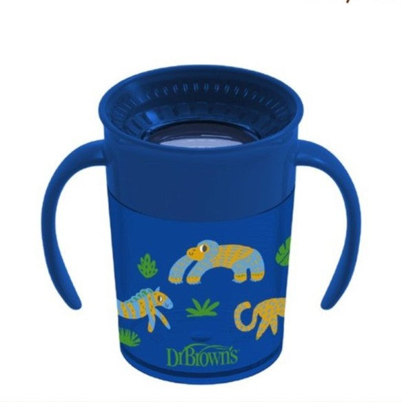 Gelas Bayi - Dr. Brown Smooth Wall Cheers 360 Cup w/ Handles 6M+ 200Ml