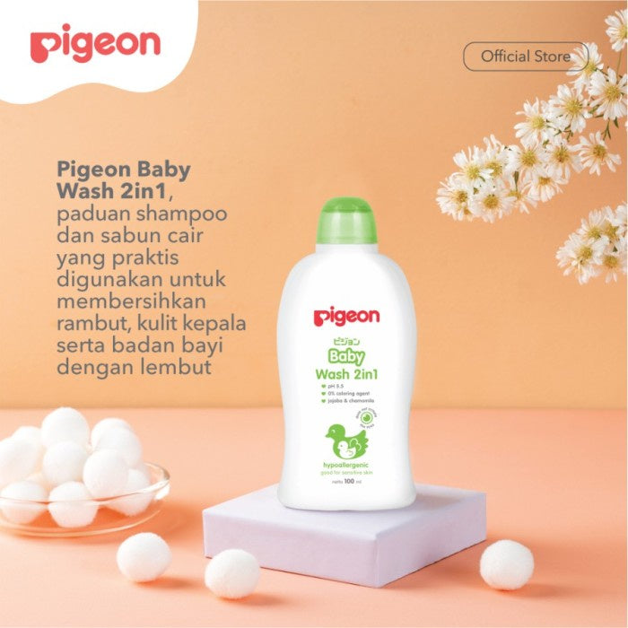 PIGEON Baby Wash Chamomile 100Ml | Shampoo & Sabun Cair Bayi