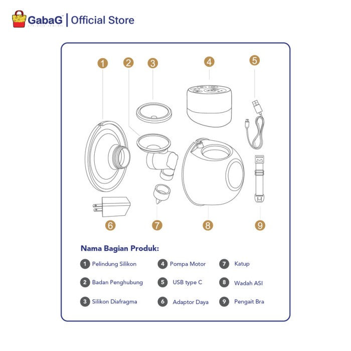 Gabag - Handsfree Breastpump - Kolibri Minimax Breastpump