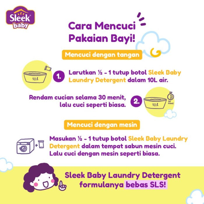 Sleek Baby Laundry Detergen Sabun Cuci Baju Bayi