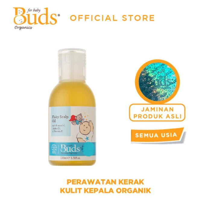 Buds Organics Flaky Scalp Oil - Minyak Kerak Kulit Kepala Bayi & Anak