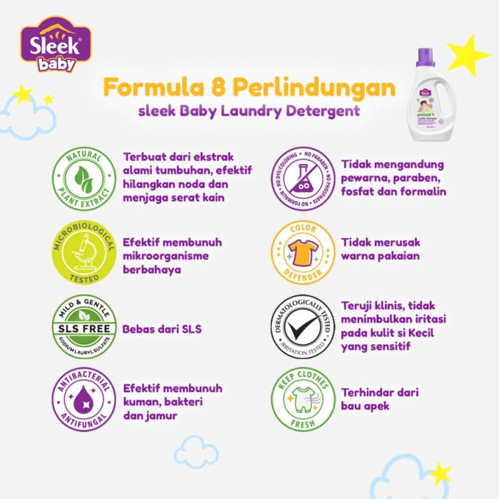 Sleek Baby Laundry Detergen Sabun Cuci Baju Bayi