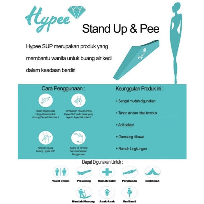 HYPEE STAND UP PEE Corong Pipis Wanita Sekali Pakai Purinoir (isi 5pc)
