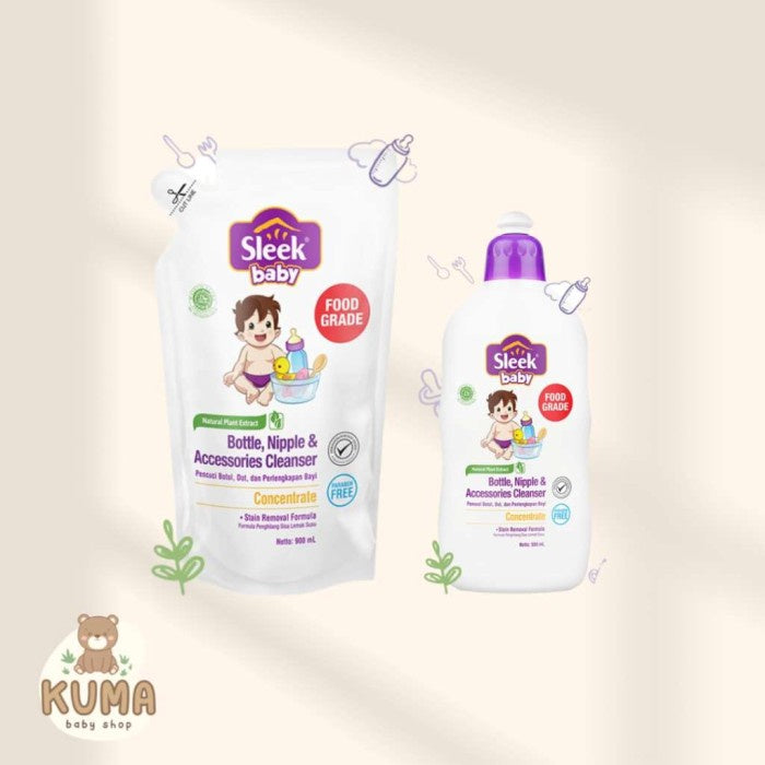 Sleek Baby Bottle Nipple & Accessories Cleanser Botol