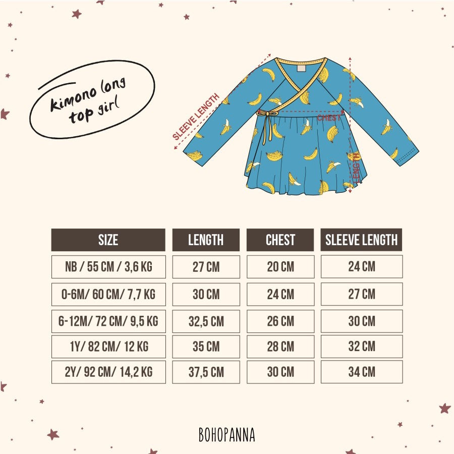 BOHOPANNA - KIMONO LONG TOP GIRL - ATASAN ANAK PERMPUAN