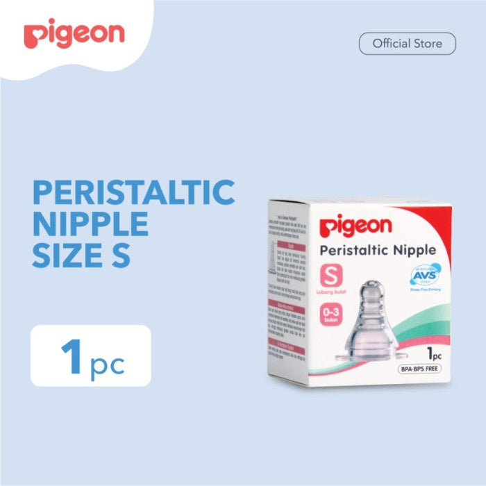 Pigeon Peristaltic Slim Neck Nipple 1 box Dot Bayi