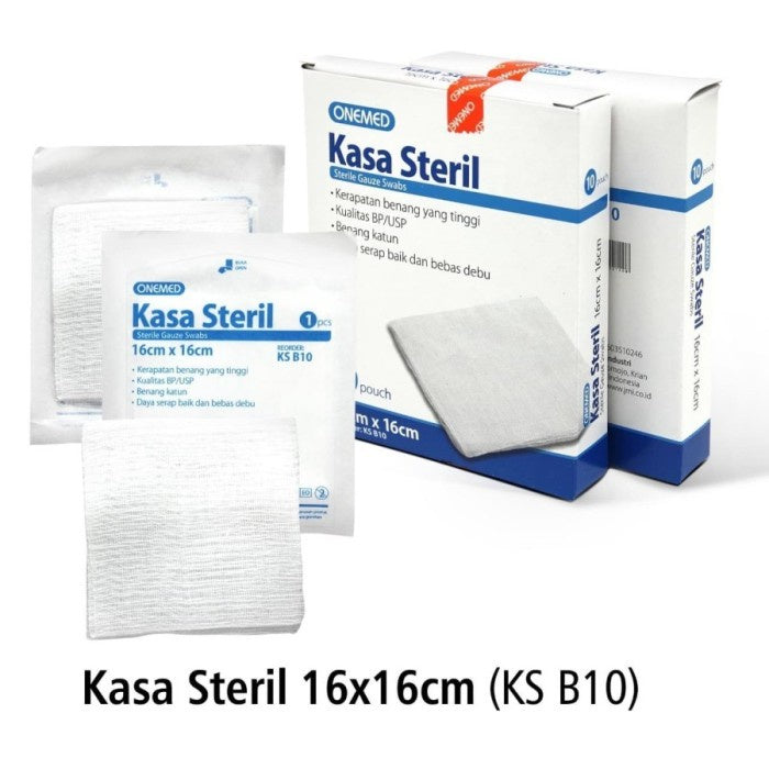 Kasa Steril 16x16cm OneMed Box Isi 10 Pcs KS B-10