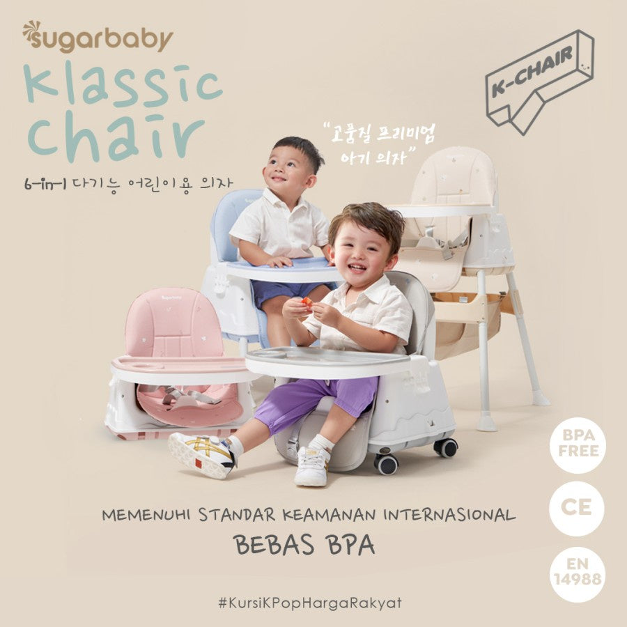 Sugarbaby Klassic K-Chair-6in1 Multifunction High Chair/booster seat/kursi anak