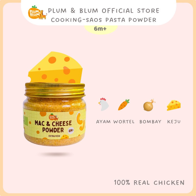 Plum & Blum Saus Pasta Bubuk Mpasi Beef Bolognese Mac And Cheese No MSG
