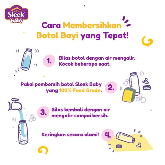 Sleek Baby Bottle Nipple & Accessories Cleanser Botol