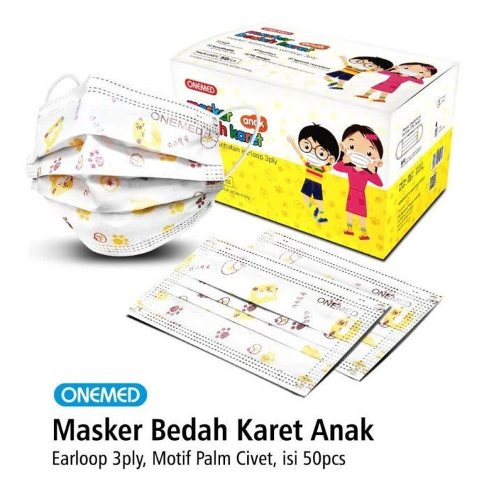Onemed Masker Medis Anak 3 Ply Box Isi 50pcs