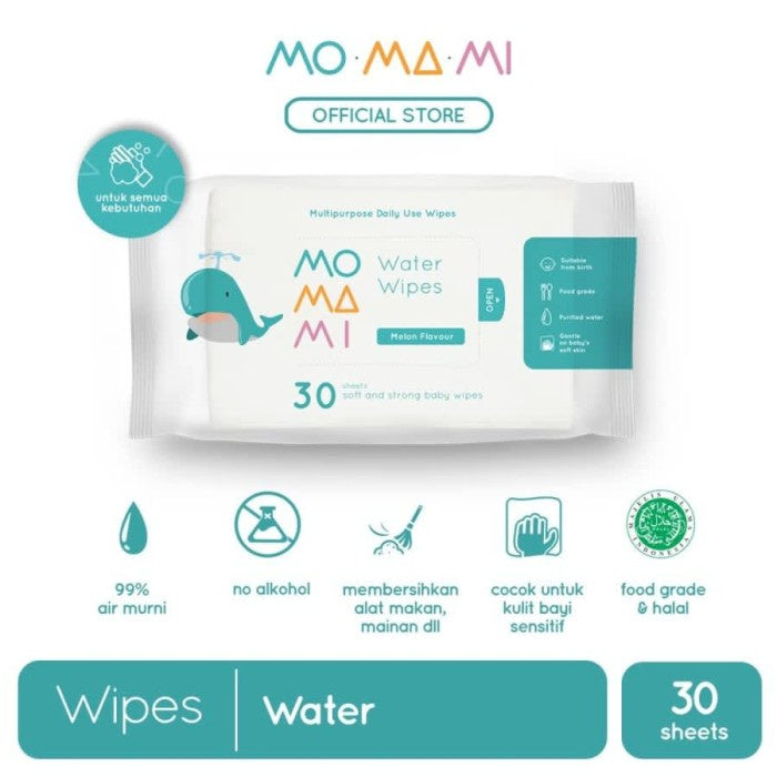 Momami Water Wipes 30 tissue basah air bayi