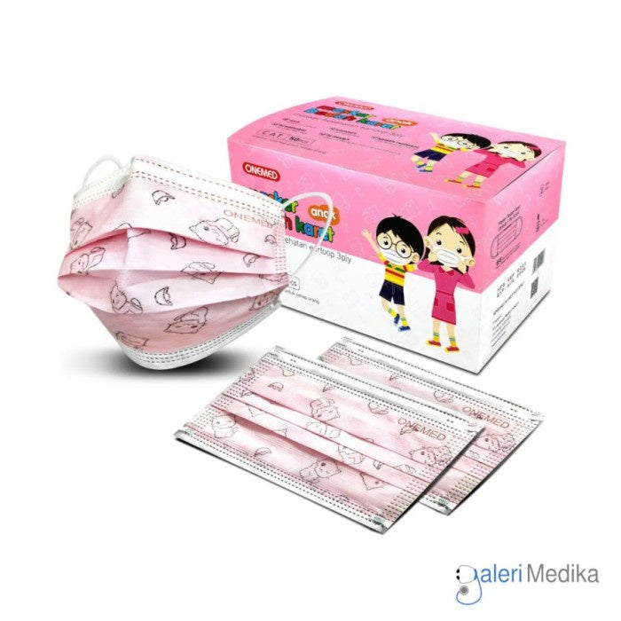 Onemed Masker Medis Anak 3 Ply Box Isi 50pcs
