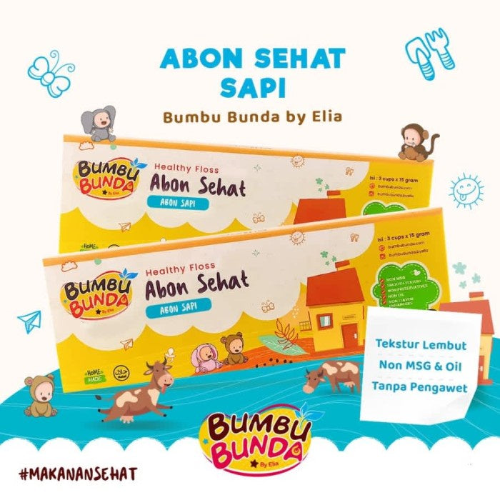 Bumbu Bunda by Elia Abon Sapi Non MSG Non Pengawet Abon Halus Lembut