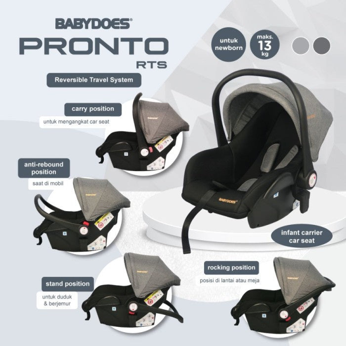 Stroller BabyDoes 2223 Pronto RTS Reversible Seat&Cot Travel System