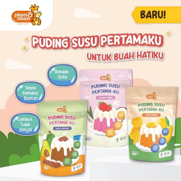 Plum & Blum Silky Puding Susu Buah Snack Mpasi