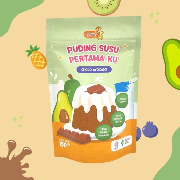 Plum & Blum Silky Puding Susu Buah Snack Mpasi