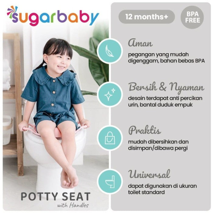 SUGAR BABY POTTY SEAT TRAINING RING CLOSET HANDLE DUDUKAN TOILET ANAK