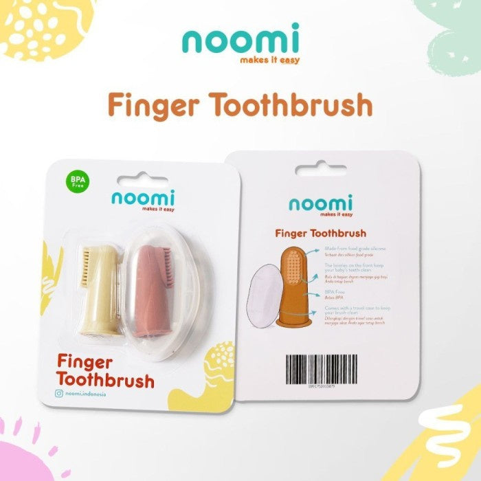Noomi Silicone Finger Toothbrush with Case isi 2pcs