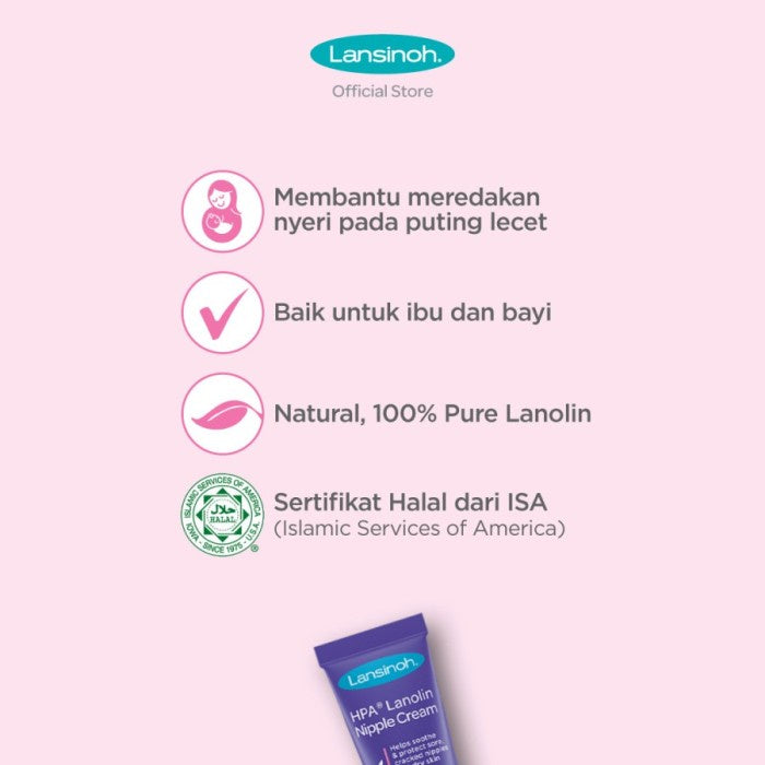 LANSINOH HPA Lanolin Sore Nipple Cream 10 / 40 ml - Krim Puting Lecet