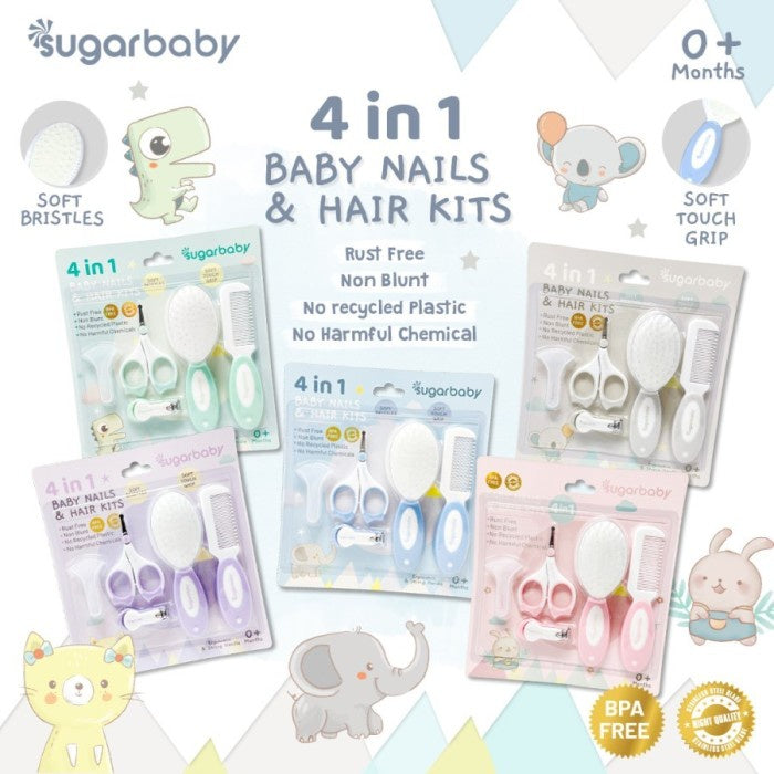 Sugar Baby 4in1 Baby Nail & Hair Kits Gunting Kuku dan Rambut Bayi