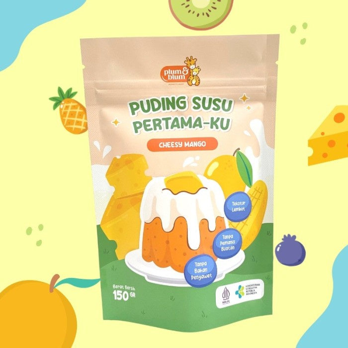 Plum & Blum Silky Puding Susu Buah Snack Mpasi