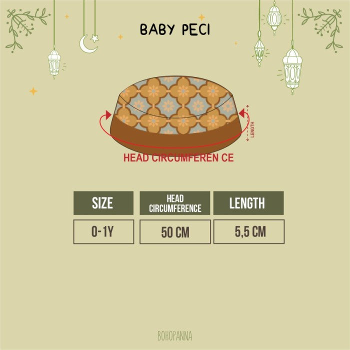 BOHOPANNA - RAYA COLLECTION - RAMA BABY SET Baju Lebaran Bayi Laki