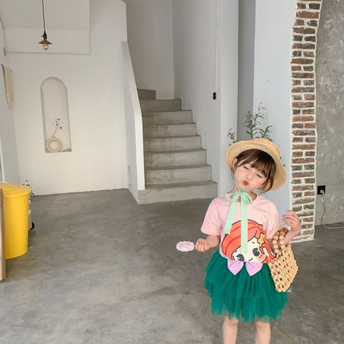BAJU SETELAN ANAK TUTU 1 SET ROK TUTU DISNEY PRINCESS BALLET FROZEN