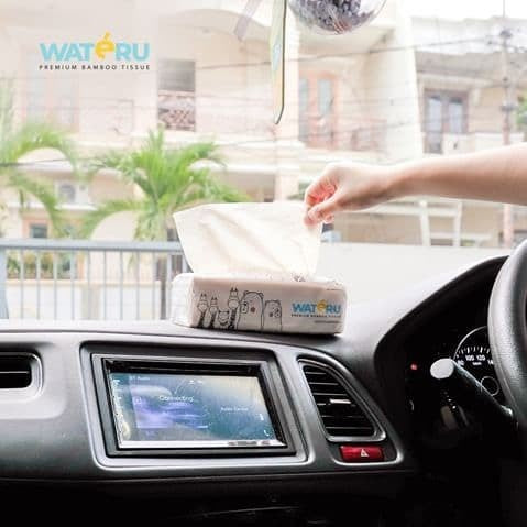 Wateru Premium Bamboo Tissue - Facial Tissue (150s) Tissue Serat bambu