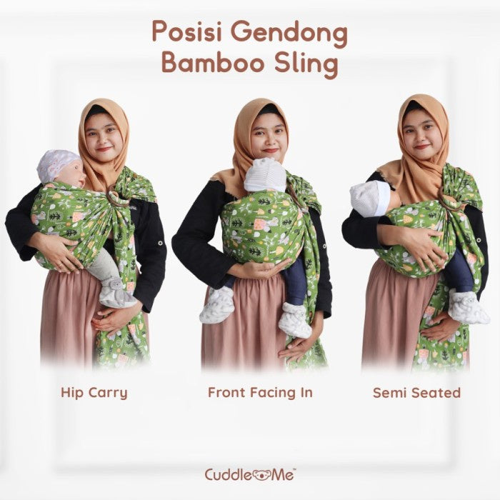 GENDONGAN BAYI - GENDONGAN JARIK M SHAPE-CUDDLEME BAMBOO SLING MOTIF