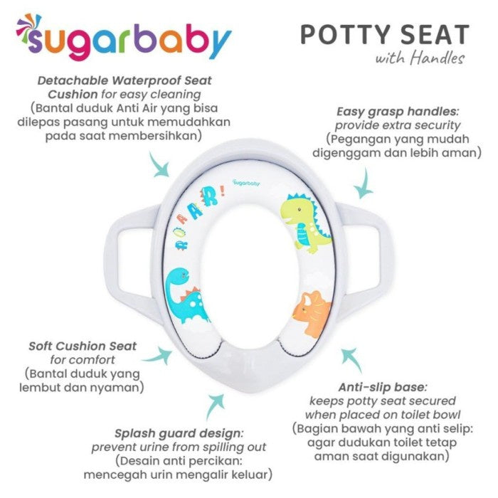 SUGAR BABY POTTY SEAT TRAINING RING CLOSET HANDLE DUDUKAN TOILET ANAK