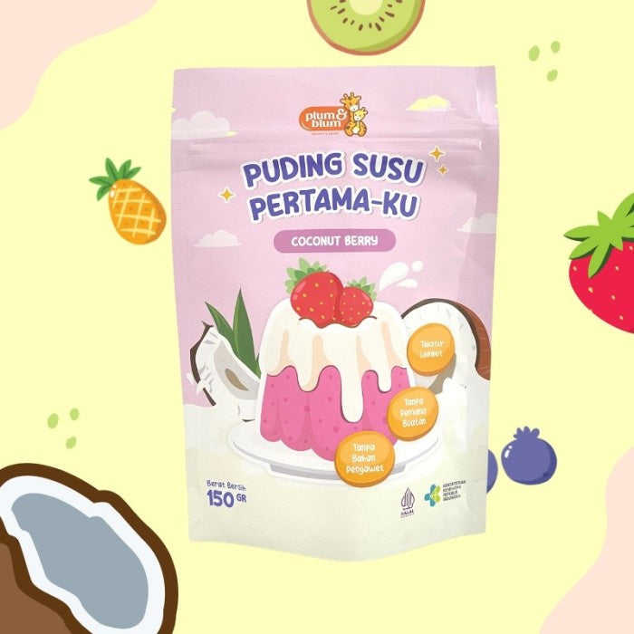 Plum & Blum Silky Puding Susu Buah Snack Mpasi