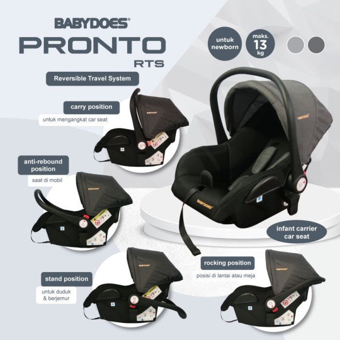 Stroller BabyDoes 2223 Pronto RTS Reversible Seat&Cot Travel System