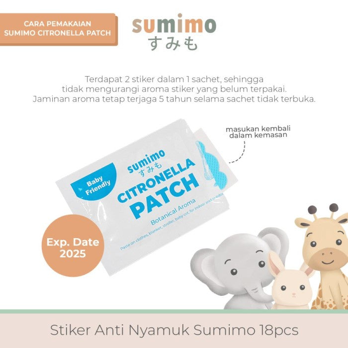 Sticker Anti Nyamuk SUMIMO (DEET Free) Mosquito Paster isi 18