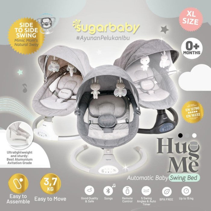 SUGAR BABY Hug Me Automatic Baby Swing Bed / Ayunan Bayi / K series with Table