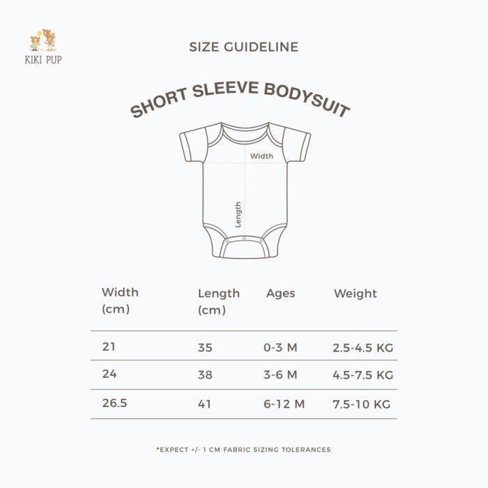 KIKI PUP - Short Sleeve Bodysuit - Romper/Playsuit/terusan bayi polos