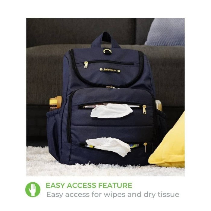 BabyGo Inc - Babygoinc Harley Diaper Bag Backpack Babygo Tasi Asi/Bayi