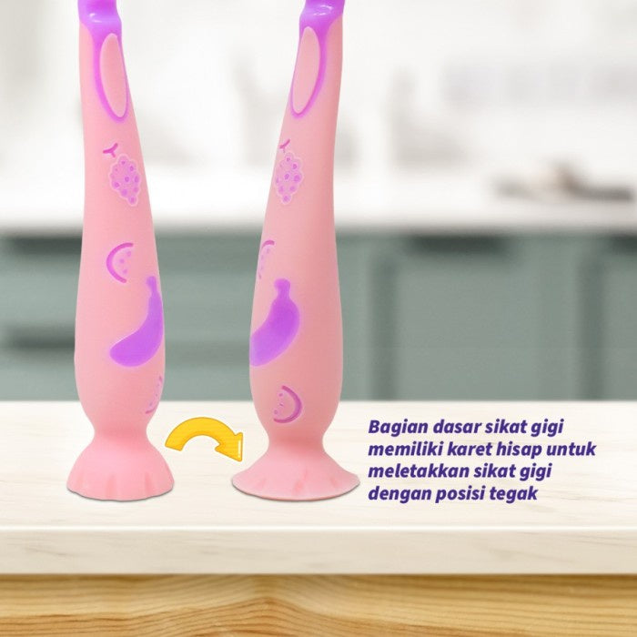 Bagus PiPi Fruity Kids Toothbrush Sikat Gigi Anak Lembut + Suction Cup