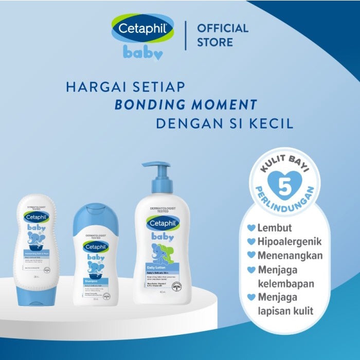 Cetaphil Gentle Baby Wash Shampoo Glycerin / Calendula 230ml / 400ml